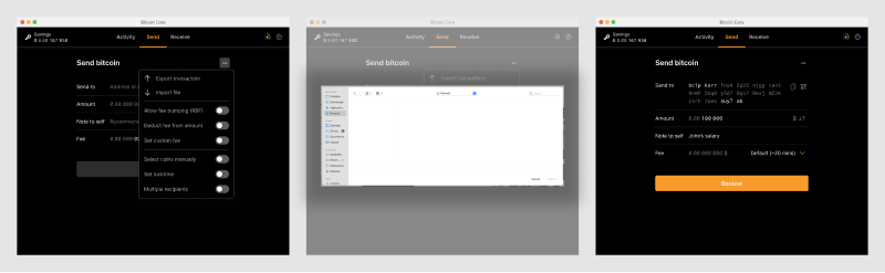 Coin selection screen with multiple inputs to choose from