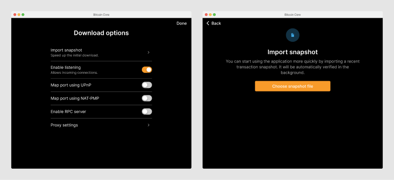 Onboarding screens introducing users to the snapshot feature